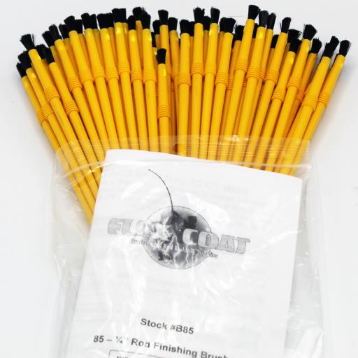 1/4" Yellow, disposable brush. Pack of 85.